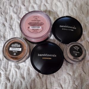 Bare minerals bundle, Vintage Peach blush, eye shadow, bronzer, highlighter, tan